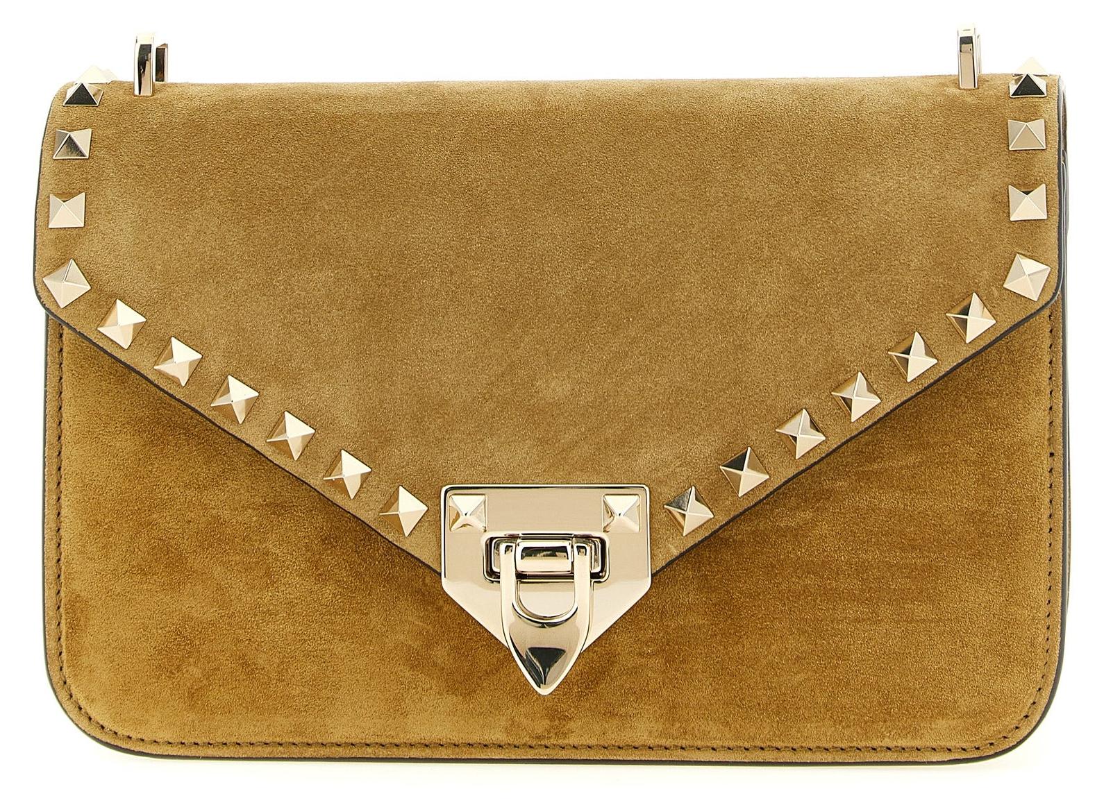 Valentino Garavani Umhängetasche aus Kalbsleder in Beige