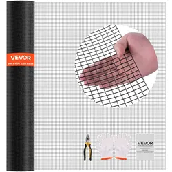 VEVOR Gartenzaun 152 cm x 30,48 m, Machenbreite 1,27x1,27 cm, 1,06 mm verzinkter Maschendraht-Zaun, vinylbeschichteter Hühnerdrahtzaun, Schweißgitter, Gartenpflanzenzaun für Kaninchen & Geflügel