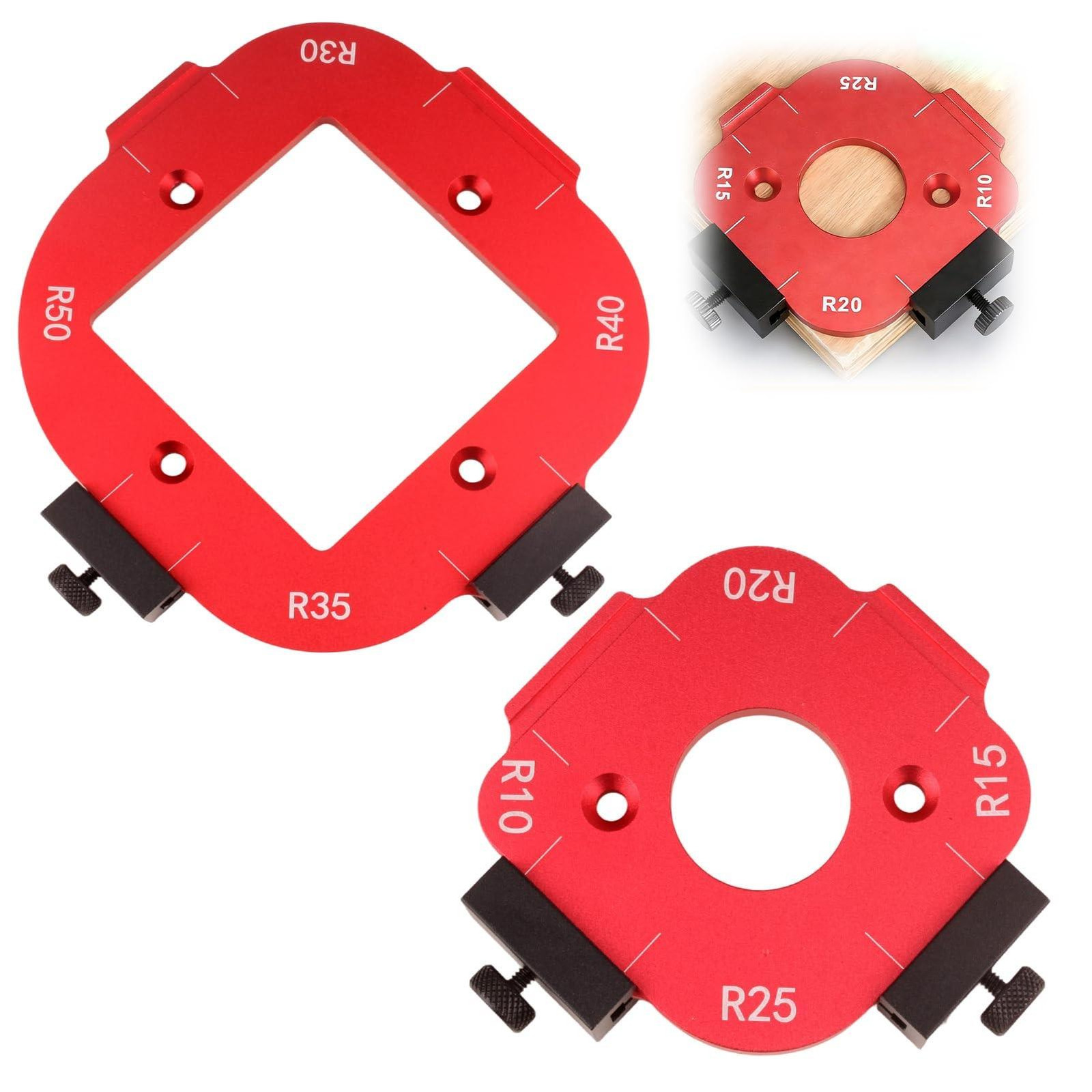Router Templates Set voor Houtbewerking met 8 Radii