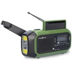 DAB+/UKW Tragbares Radio  Notfallradio (Schwarz/Grün) 