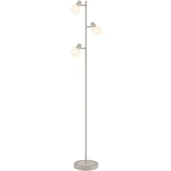 Stehlampe Wohnzimmerleuchte Standleuchte Glas beweglich Holzoptik H 154 cm