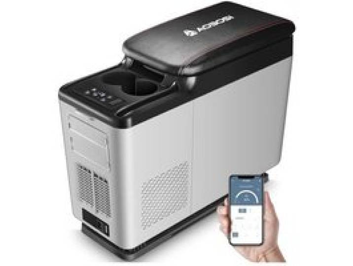 Glacière électrique - AAOBOSI - 15 L - 12V - Température -15°C à 20°C - Gris