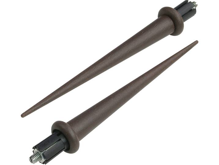 Gardinenstangen-Endstück LIEDECO Endstück, Endknopf Spitze Esperanca für 16 mm Stangen Gr. 1, braun (rostbraun), H:1,5cm L:13,9cm, Gardinenstangenendstücke, Gardinenstangen-Endstück, Endstück, Endknopf