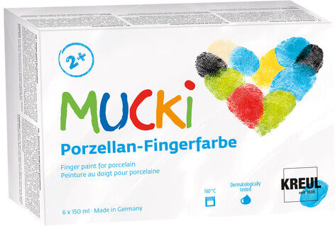 Mucki Porzellan-Fingerfarben, 6x 150 ml