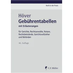 Gebührentabellen, Fachbücher von Britta Jahnke, Albert Höver