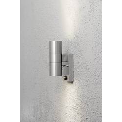 Konstsmide Modena 7542-000 Außenwandleuchte mit Bewegungsmelder Halogen GU10 70 W Edelstahl