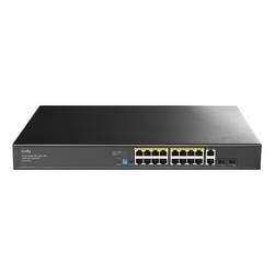 CUDY GS1018PS2 16-Port Gigabit Switch PoE+, 2x RJ45 Uplink, 2x SFP, 200W