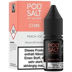 Pod Salt Peach Ice NicSalt Liquid 10ml / 11 mg