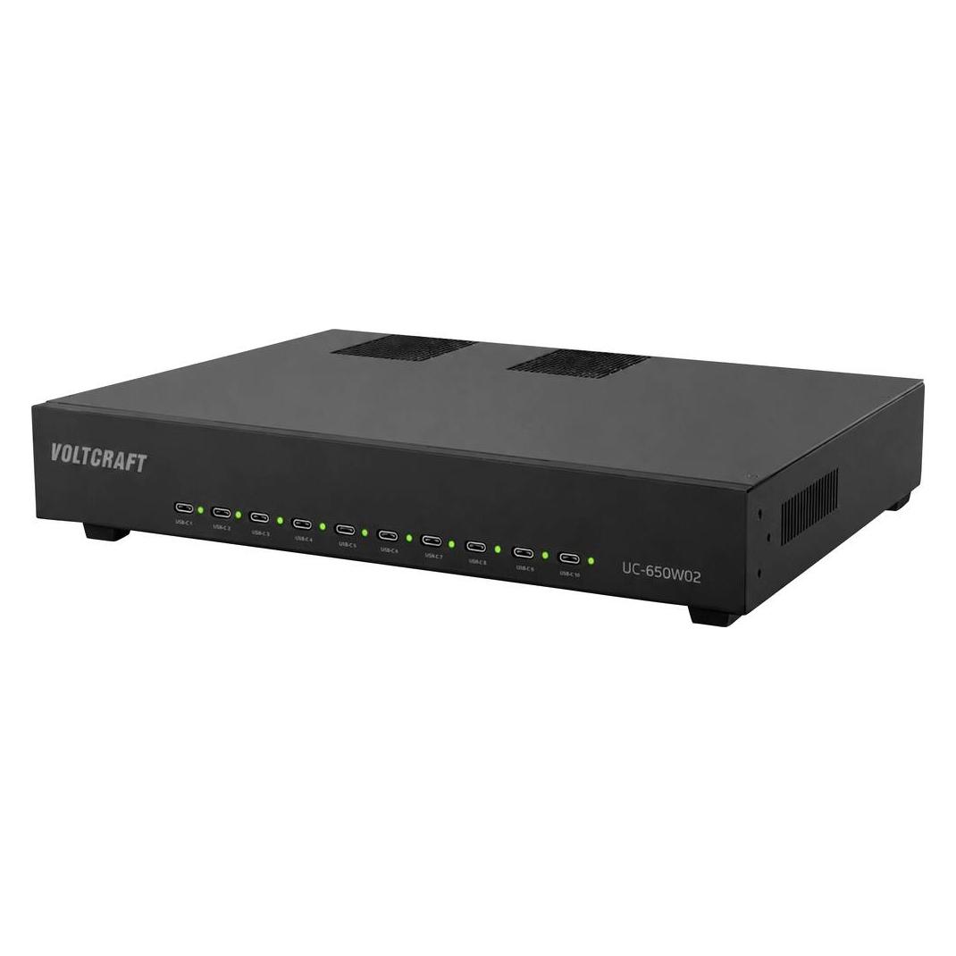 Voltcraft UC-650W02 USB Ladestation 650 W USB PD Schwarz Innenbereich USB Power (650 W, 10 Ports) (VC-18833160)