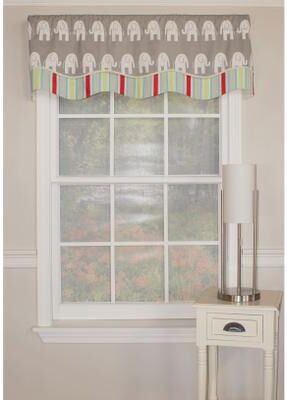 "RLF Home Elephant Glory 50"" Window Valance"