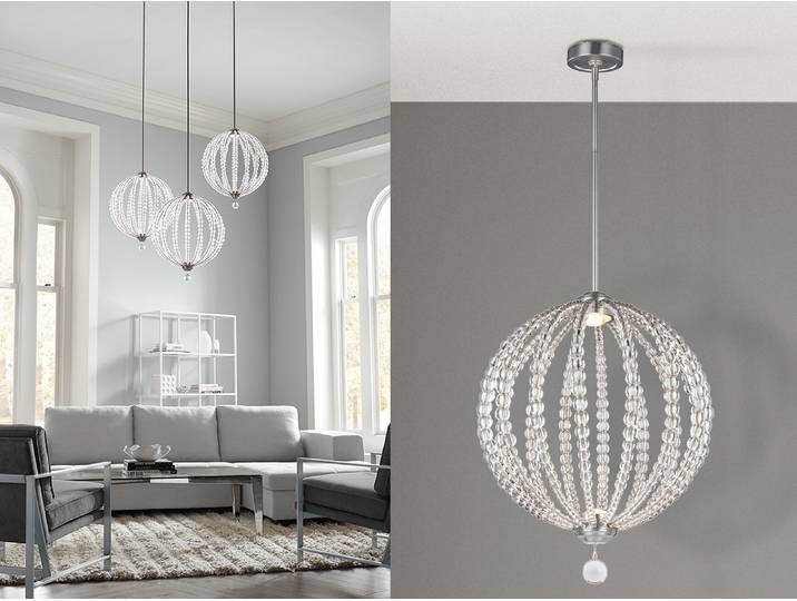 LED Pendelleuchte Kristall Groß