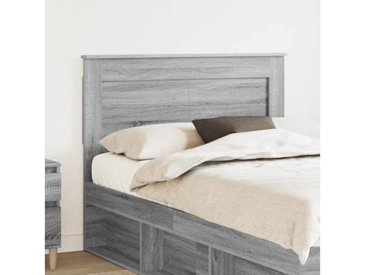 RJPLMFV Kopfteil Sonoma, Grau, 135 cm, Holz Modernes Design, sorgfältige Rückenverarbeitung, einfache Montage zu zweit, Pflege mit trockenem Tuch