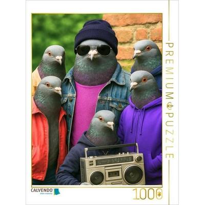 CALVENDO Puzzle The Crew - Stadttauben im Streetstyle | 1000 Teile Lege-Größe 64x48cm Foto-Puzzle für glückliche Stunden