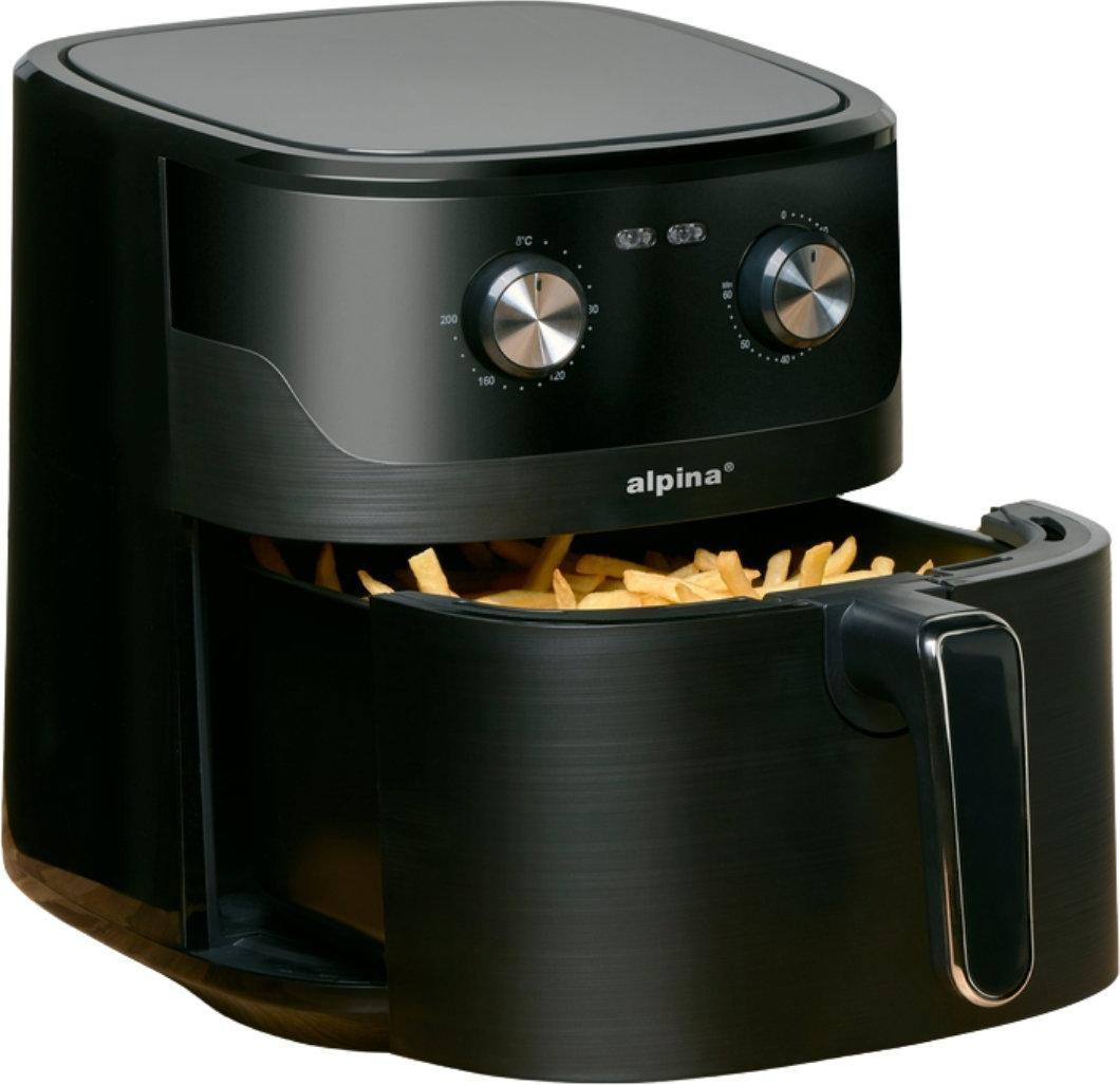 Alpina Airfryer XL Heteluchtfriteuse 6 liter 1600W met timerfunctie