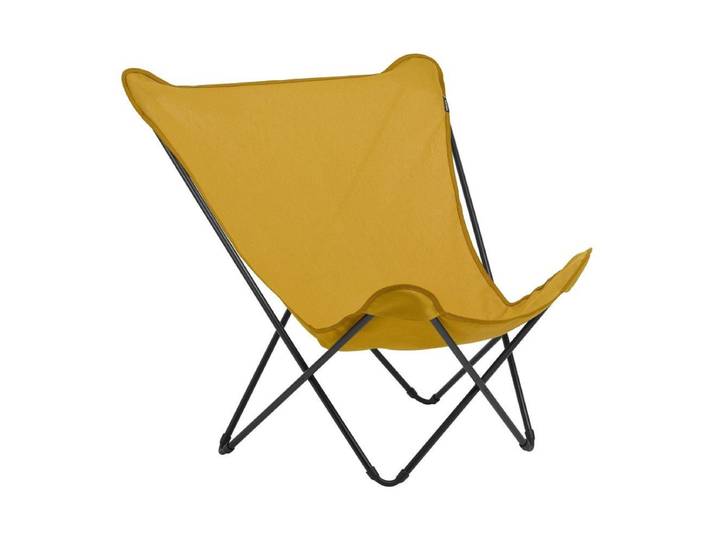 Lafuma Mobilier Fauteuil papillon grande largeur - POP UP XL Jaune Curry, Made in France