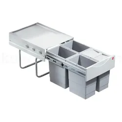 Hailo Abfallsammler 3643141 TR Swing Raumspar-Tandem 4x 8,5 Liter