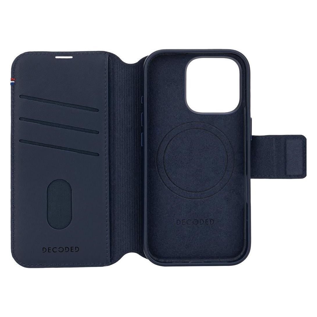 Decoded Leather Detachable Wallet MagSafe Case with Wallet for iPhone 16 Pro - Blue (Apple iPhone 16 Pro) (D25IPO16PDW5NY-0)
