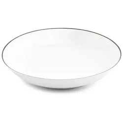 BONBISTRO Teller tief 21xH4cm coupe Schwarzer Rand  Basic White - 6 Stück