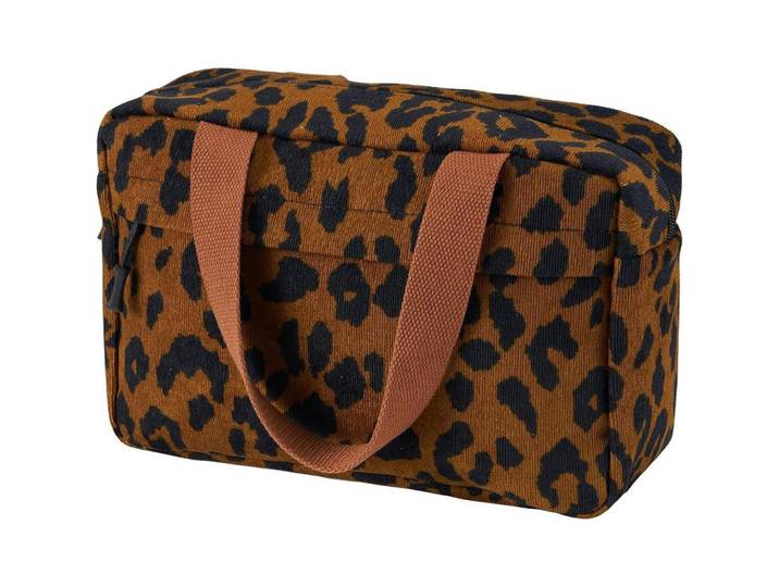 Kulturtasche Damen Cord Leo 30 cm, Mehrfarbig, 18x2x26 cm, Badaccessoires, Kosmetikdosen