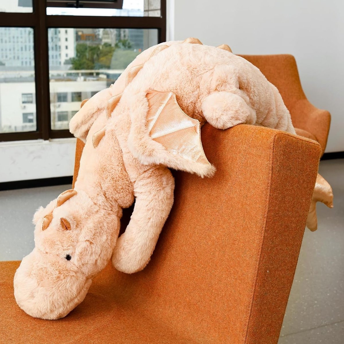 Roze Draak Knuffel, Groot Zacht Pluche Slapend Kussen voor Kinderen