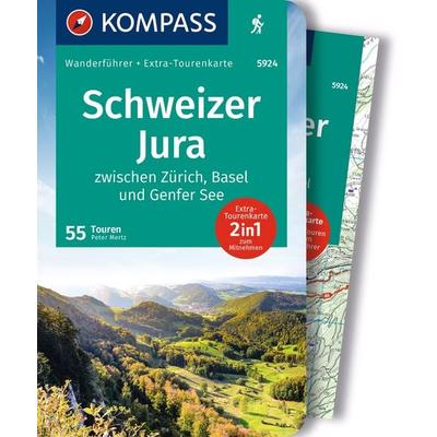 KOMPASS Wanderführer Schweizer Jura, 55 Touren, Taschenbuch von Peter Mertz, KOMPASS Freytag & Berndt, 978-3-99121-844-9