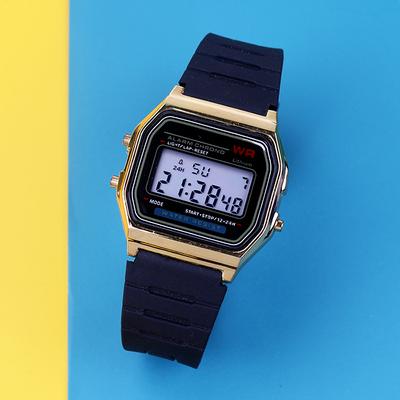 Friendly Fresh Finds Fashionable Rose Gold LED Digital Watch For Women And Men Sporty Rubber Strap Wristwatch black Gold