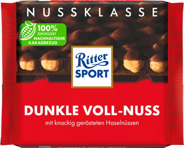 Ritter SPORT Dunkle Voll-Nuss Schokolade 100,0 g 5211928002