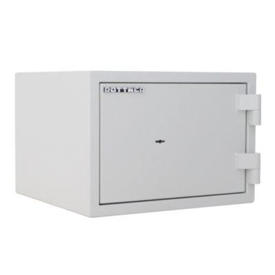 Rottner feuersicherer Wertschutzschrank Fire Safe 30, 18 l, S2, Feuerschutz bis 30 min, Doppelbartschloss, Stahl, lichtgrau