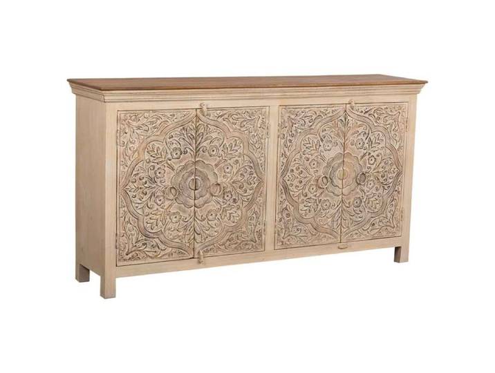 Buffet en bois beige 175x40x94h