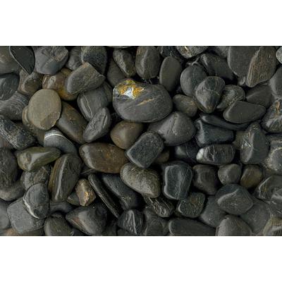Fototapete ARCHITECTS PAPER "Pebble Stone Black", grau (grau, schwarz), B:4m L:2,7m, Vlies, Tapeten, Vlies, Wand, Schräge