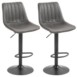 BARHOCKER 2er Set Mikrofasertuch Dunkelgrau
