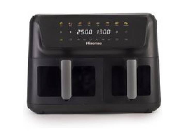 Hisense Friggitrice ad Aria Calda HAF2700DCD 11L Doppio Cestello 2700W 8 Programmi Touch Nero