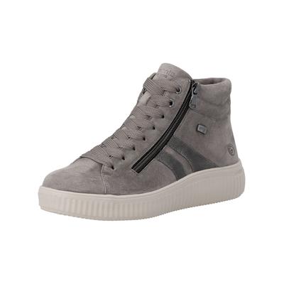 Sneaker REMONTE "Remonte Sneaker Veloursleder", Damen, Gr. 42, grau, Veloursleder, Schuhe Sneaker