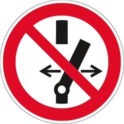 Aufkleber Schalten verboten ISO 7010, Magnetfolie, Ø 200 mm