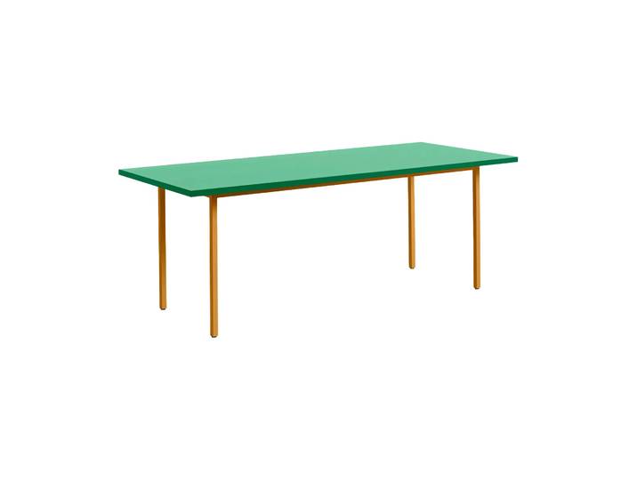HAY Two-Colour Esstisch 90x200 cm Ochre-green mint