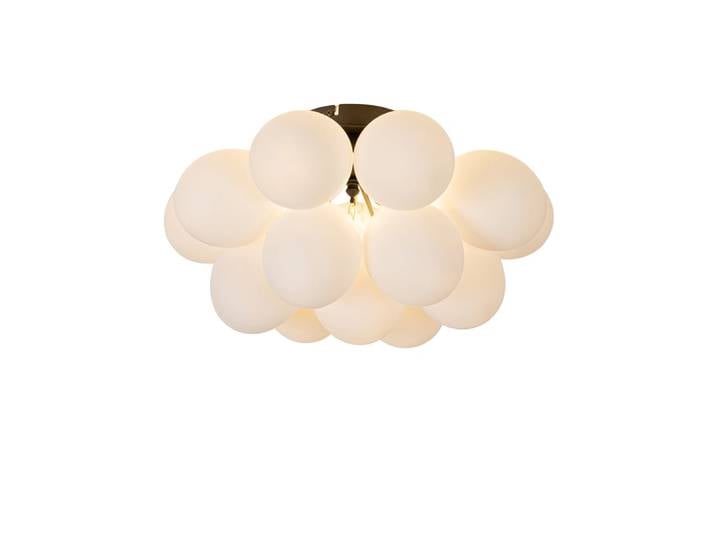 Plafonnier en verre blanc