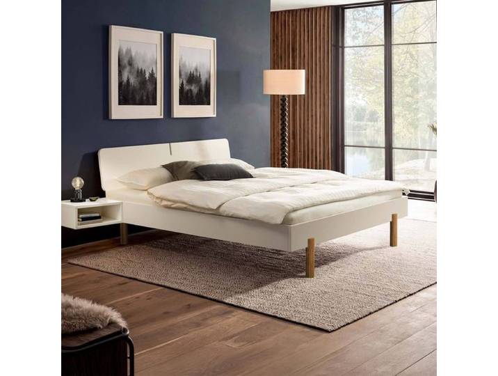 HOMELIV. Bett Talea Komfort 180x200cm Wildeiche modern, Mit Kopfteil