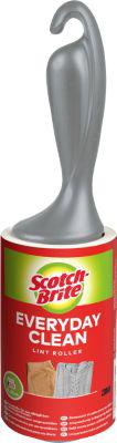 Scotch-Brite™ Fusselroller Everyday Clean, für Kleidung/Möbel, ergonomischer Griff, 1 Stück mit 30 Blatt