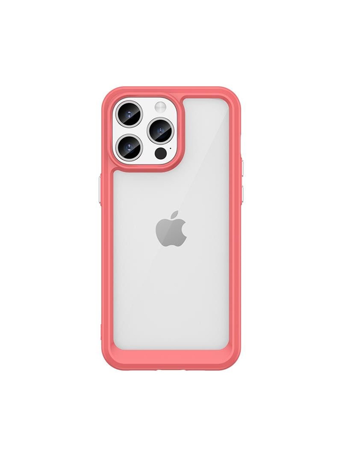 Hurtel Reinforced Case with a Flexible frame for iPhone 15 Pro Outer Space - Red