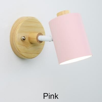 Evergreen Home Goods Wooden Wall Lamp, For Bedroom, Living Room, And Home Aisle Decor pink eu Plug