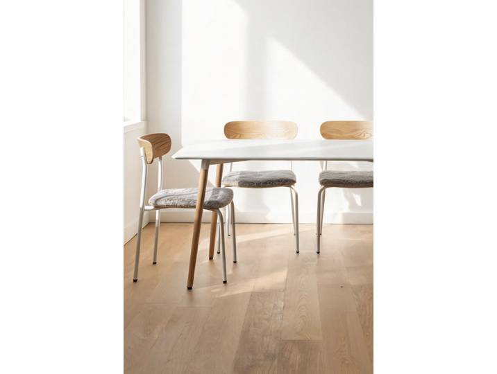4er Set Vognor Weiße Stühle Sitz - Gris