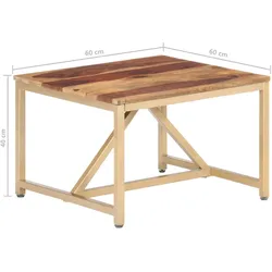 vidaXL Beistelltisch 60x60x40 cm Massivholz : Farbe - Braun