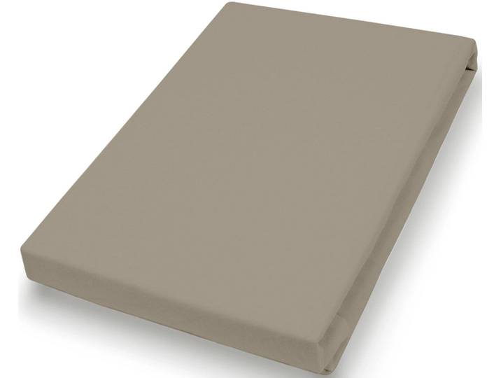Spannbettlaken PRIMERA Luxus-Satin , taupe, B:100cm L:200cm, Satin, Obermaterial: 100% Baumwolle, Bettlaken, Spannbettlaken, in hochwertiger Qualität
