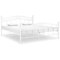 vidaXL Bett Weiß Metall 140x200 cm