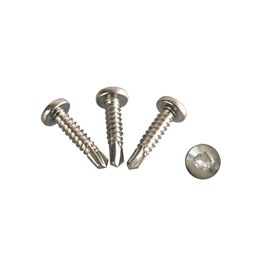 Topleiter Edelstahl-Schrauben mit Bohrspitze, 5,5x25mm, 100Stk.