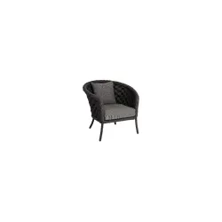 Alexander Rose CORDIAL Luxe Lounge Sessel dark grey mit Kissen