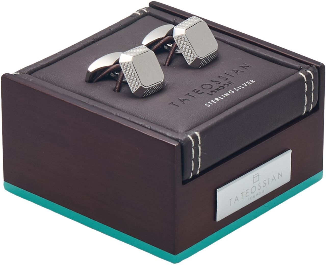 Tateossian Gemelos y Pasador Hombre Plata -- Hombre