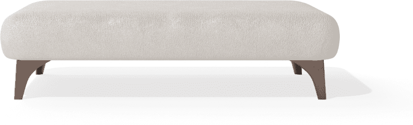 Gisele Oyster Textured Chenille, Pillowback Sofa Range With Walnut Legs, Plain Footstool