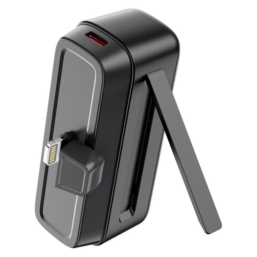 xO Powerbank mini PR244 20W 5000 mAh mit Lightning-Anschluss schwarz (5000 mAh, 20 W, 20 Wh) (46720052)