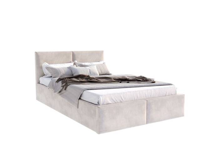 Lit coffre Tesia 120x190 - Sommier inclus Crème